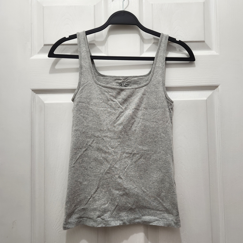 J. Crew Gray Women's Square Neck Tank Top